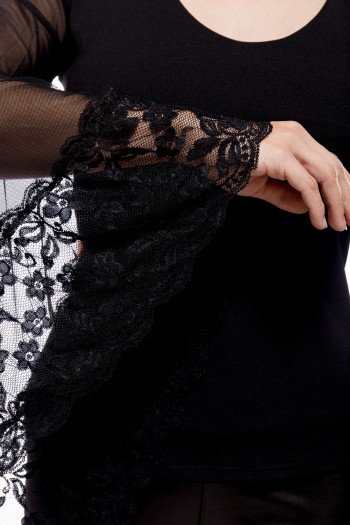 longsleeve Shirt with lace 90522 - M