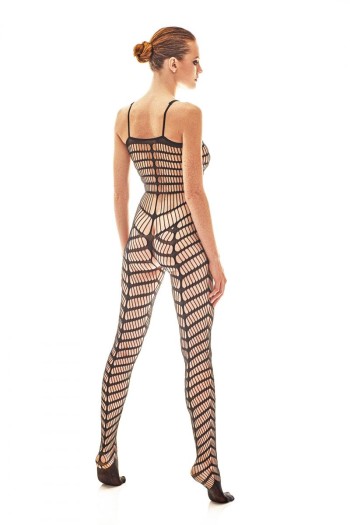 schwarzes Bodystocking AA052197 - S/M