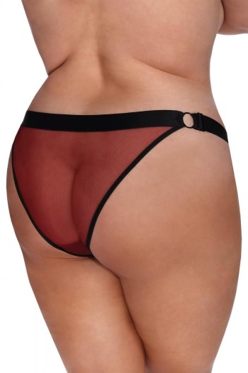 dunkelroter Knickers mit Spitze AA052934 - 5XL/6XL