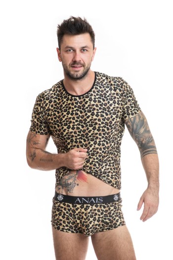 Herren T-Shirt 053556 leopard - XL