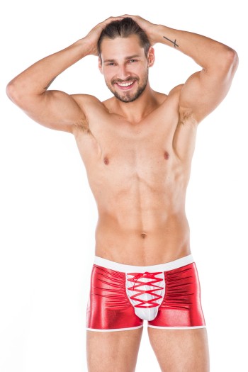 rot/weiße Boxershorts MC/9091 4XL/5XL