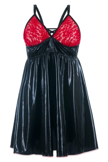 black/red chemise SB/1003 38/40 Sexy Base