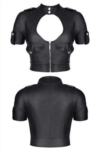 schwarzes Damen-Top BREnrica001 - S