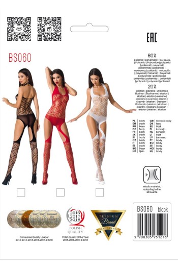 schwarzer Bodystocking BS060 von Passion