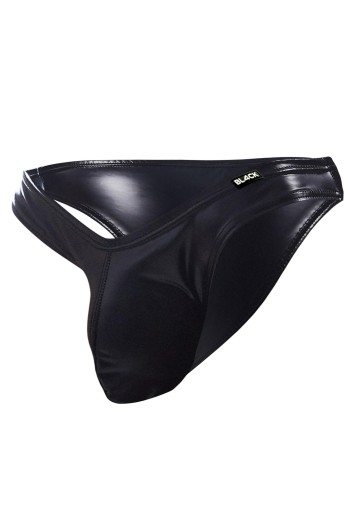 schwarzer Wetlook Slip BL4CK04 - L