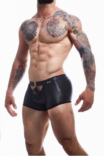 schwarzer Wetlook Boxer BL4CK03 - M