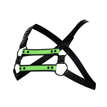 black/neon green chest harness 06 - OS