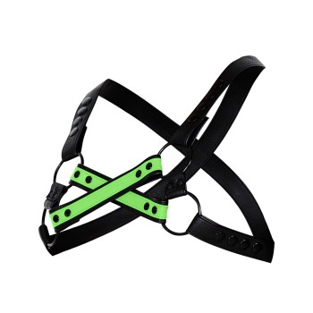 black/neon green chest harness 06 - OS