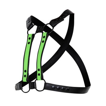 black/neon green chest harness 06 - OS
