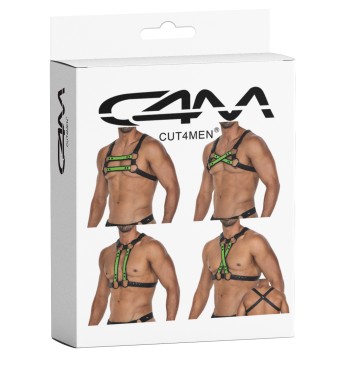 black/neon green chest harness 06 - OS