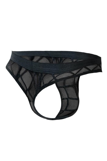 Black Web Sheer Thong RAV109 - M