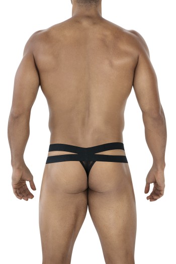 Black Mesh Crossed Thong RAV105 - M