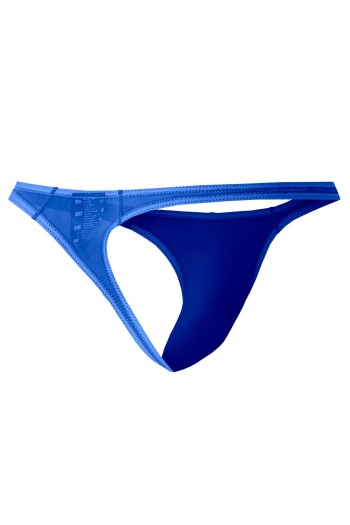 electric blue Mesh Brazilian Thong C4MSPX06 - S