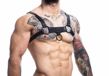 schwarzer Brust-Harness 01 - OS