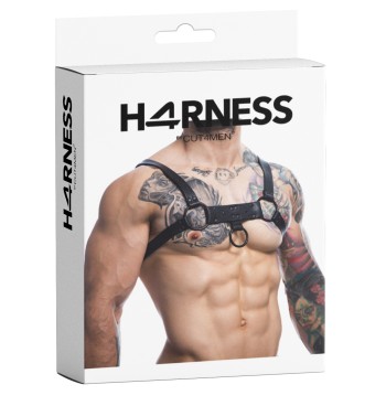 schwarzer Brust-Harness 01 - OS
