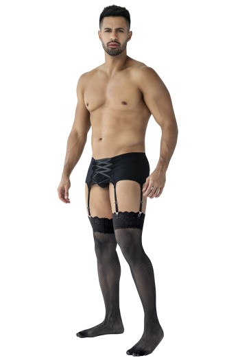 Black Crossed Garter C4MRAV108 - L