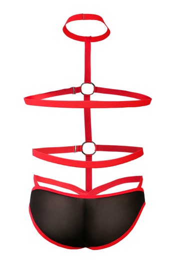 schwarz/roter Body-Harness RAV114 - S