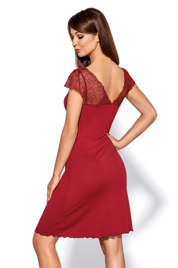 Nachtkleid Helen Burgund XL