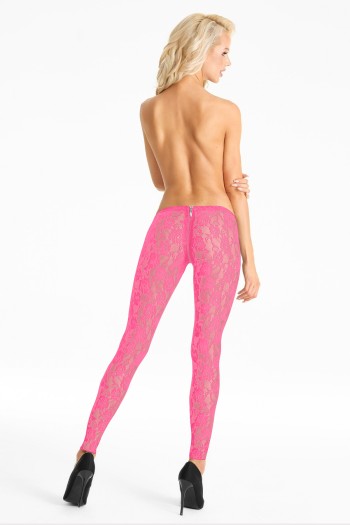 pinke Spitzen Leggings LG008 - L