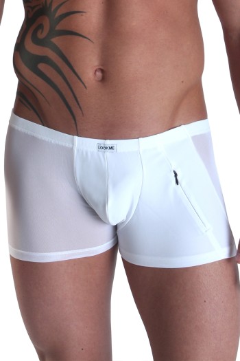 weißer Herren Boxer Open Heart S von Look Me