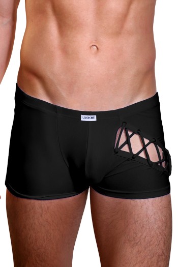 schwarzer Herren Boxer Short Bad Boy L von Look Me