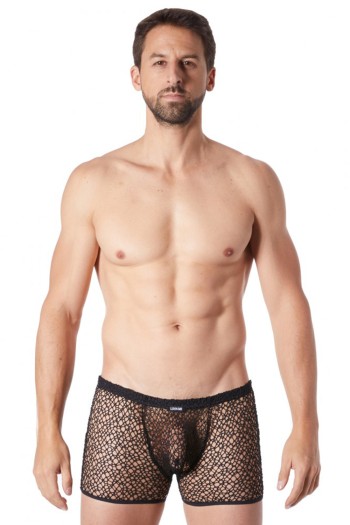 schwarze Netz Boxer Short Fetish 810-67 - L