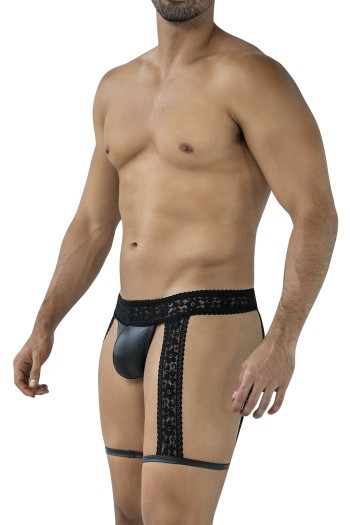 Black Lacey Garter C4MRAV103 - XL