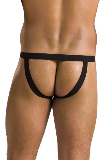 schwarzer Kunstleder Jockstrap 044 - 2XL/3XL