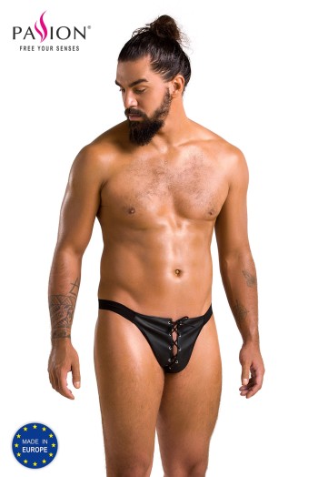 schwarzer Kunstleder Jockstrap 044 - 2XL/3XL