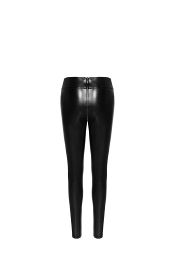 F274 Snake wet look leggings with zipper - 2XL