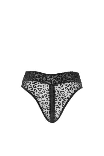 F290 Panty aus Leopardenflock - M