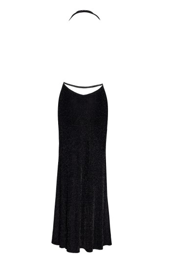 F373 Onyx Liquid Long dress - M