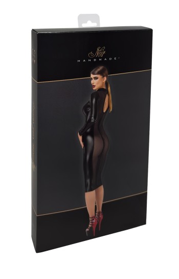 F371 Luxuria Crystal Sheer Midikleid - L