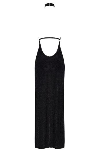 F372 Onyx Twin-slit Long dress - 3XL