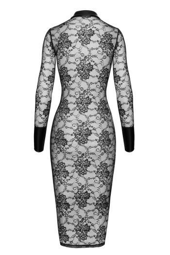 F376 Noirelle Lace Button-up Midi dress - XS