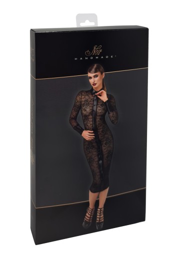 F376 Noirelle Lace Button-up Midi dress - XS