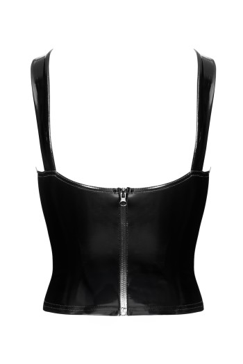 F379 Dominae Frontbind PVC corset top - 2XL