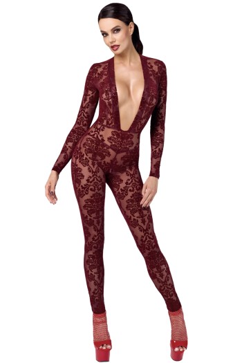 F382 Kink Royal Catsuit red - M