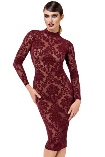 F384 Kink Royal midi dress red - S