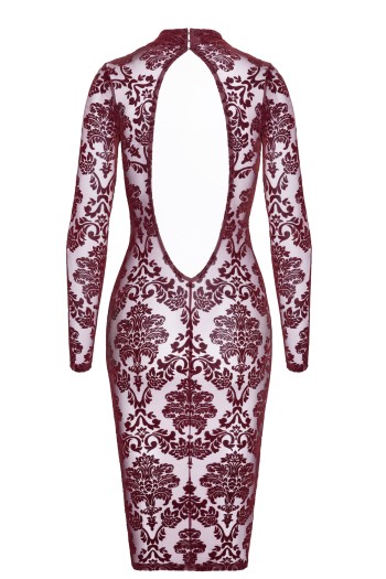 F384 Kink Royal midi dress red - S