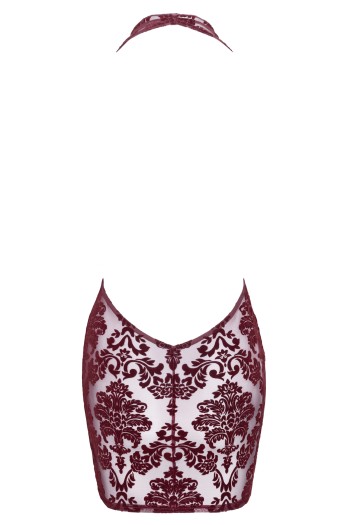 F385 Minikleid Kink Royal mit Wasserfallausschnitt - XS