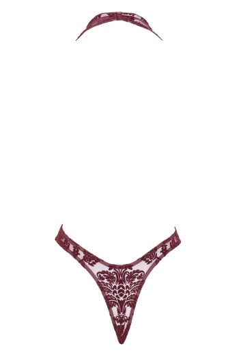 F386 Kink Royal cascade bodysuit red - 2XL