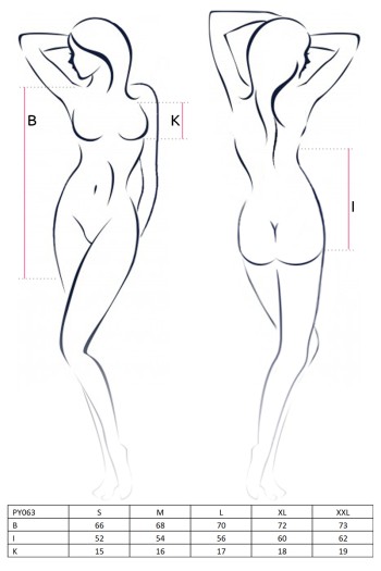 schwarzes Nachthemd PY063 XXL