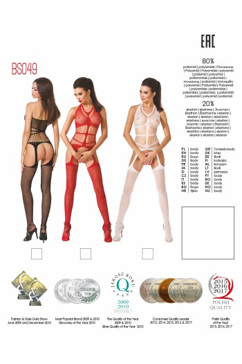 weißer ouvert Bodystocking BS049 von Passion