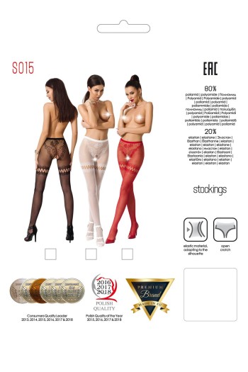 ouvert Strumpfhose S015 weiß von Passion Erotic Line