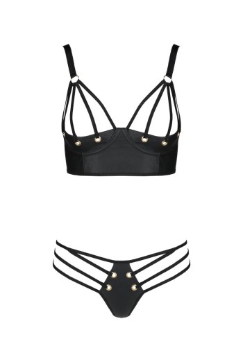 schwarzer Kunstleder Bikini PA596234 - L/XL