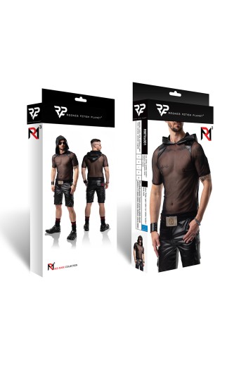 Herren Kaputzen T-Shirt RMTito001 schwarz - L