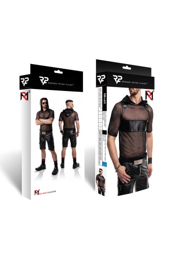 Herren Kaputzen T-Shirt RMIvo001 schwarz - S