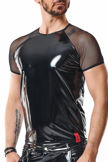 scharzes Lack Herren T-Shirt RMSanti - S