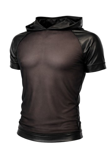 Herren Kapuzen T-Shirt ADMagnus001 schwarz - S